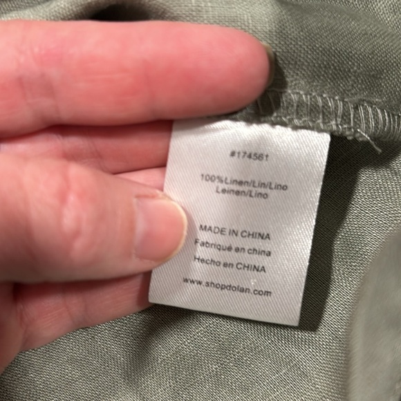 Anthropologie Dolan 100% linen babydoll sage green blazer size M - Picture 9 of 10